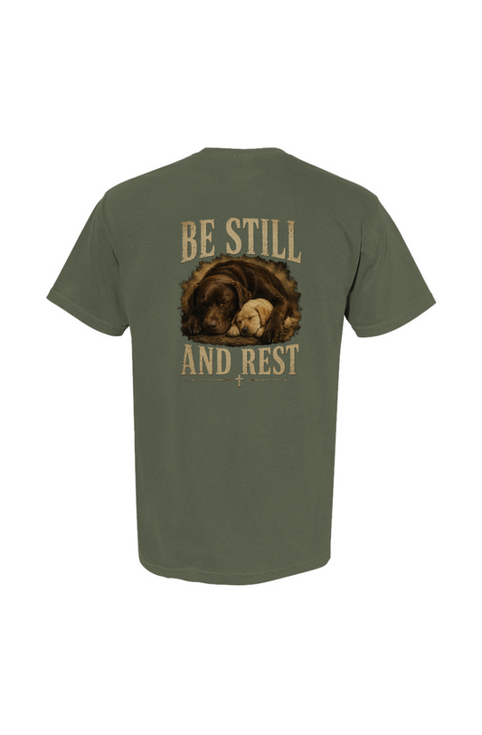 Be Still and Rest Heavyweight Pocket-T-Shirt